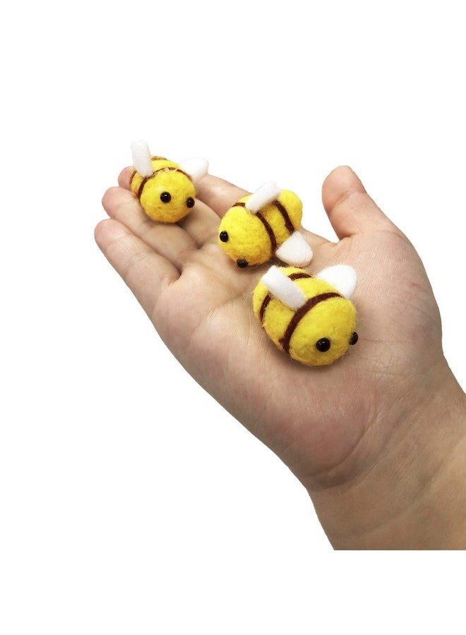 Prudance 12 Piece Wool Felt Bees Cute Bee Craft Ball Supplies For Baby Shower Children Party Nursery Tent Home Decoration Diy Crafts Toys - Image 4