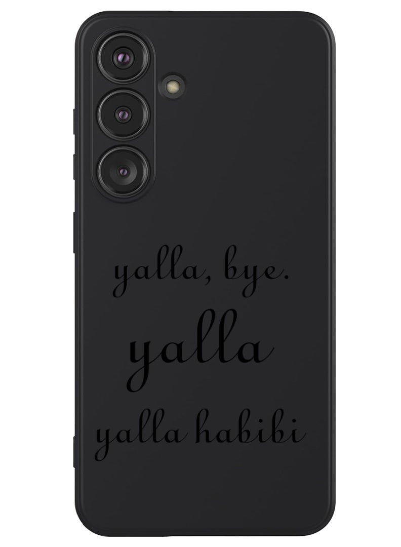 Theodor Protective Slim Fit Case Liquid Silicone Cover with Full Body Protection Anti-Scratch Shockproof Case For Samsung Galaxy S24 Plus (Black) - Yalla-01 - Image 1