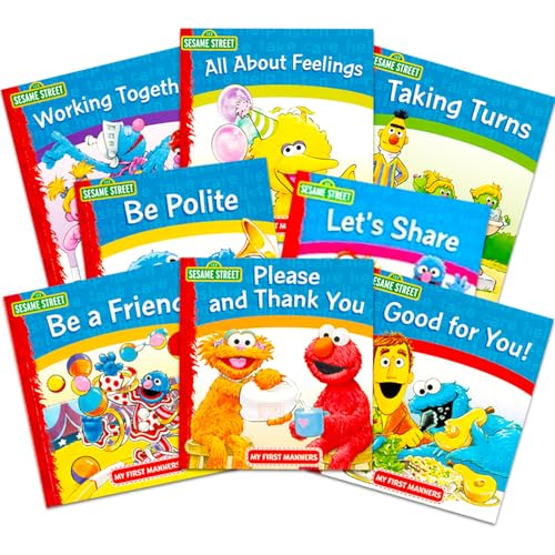 Sesame Street كتب آداب إلمو من شارع السمسم للأطفال مجموعة من 8 كتب آداب - Image 1
