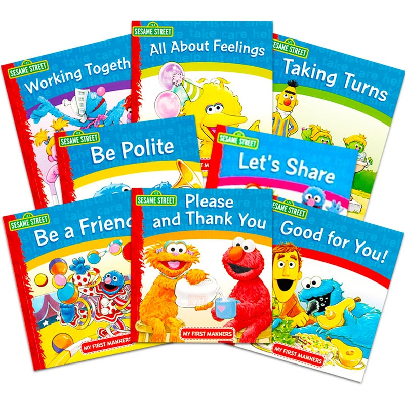 Sesame Street كتب آداب إلمو من شارع السمسم للأطفال مجموعة من 8 كتب آداب - Image 3