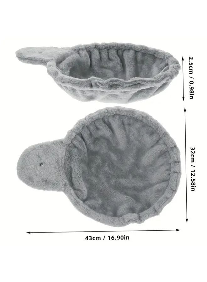 Large Grey Cat Tree Hammock Soft Plush Bed For Large Cats Indoor Outdoor Use - Image 4