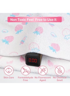 softan Softan Baby Washcloths, 24Pack Baby Wash Cloths Extra Soft & Ultra Absorbent, Baby Towels Face Towel Unisex for Boys Girls Face & Body, Washclothes Gentle on Sensitive Skin, 9''x 9'' Strawberries  - Image 2