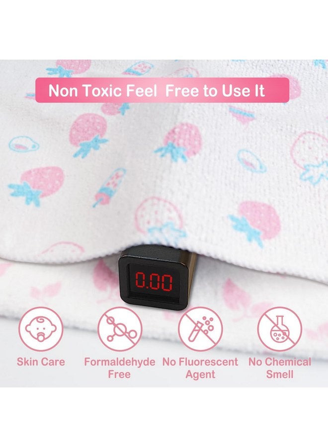 Softan Baby Washcloths, 24Pack Baby Wash Cloths Extra Soft & Ultra Absorbent, Baby Towels Face Towel Unisex for Boys Girls Face & Body, Washclothes Gentle on Sensitive Skin, 9''x 9'' Strawberries - Image 2