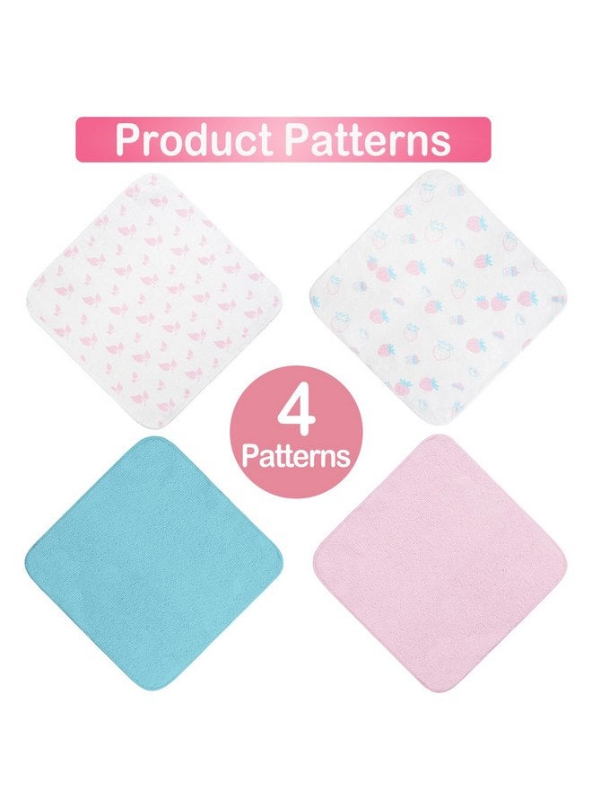 Softan Baby Washcloths, 24Pack Baby Wash Cloths Extra Soft & Ultra Absorbent, Baby Towels Face Towel Unisex for Boys Girls Face & Body, Washclothes Gentle on Sensitive Skin, 9''x 9'' Strawberries - Image 5