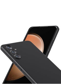 Case for Samsung Galaxy S24 FE 5G, Camera Protection Ultra Slim Soft TPU Silicone Matte Shockproof Bumper Full-Body Protective Cover for Samsung Galaxy S24 FE 2024 (Black)