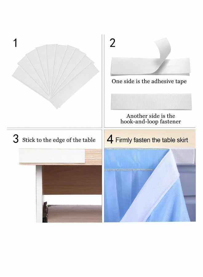 Blue Table Skirt, Table Skirt Tulle Decor Tablecloth Fluffy for Bridal Baby Shower Party, Wedding, Birthday Party & Home Chair Decoration, Table Skirting (72 * 30 Inches) - Image 2