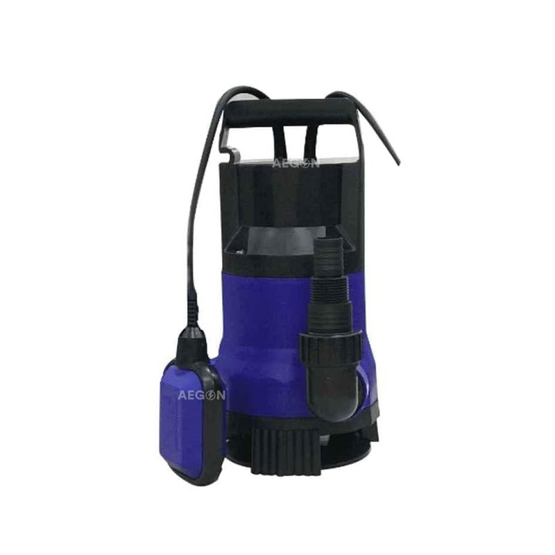 AEGON مضخة صرف صحي غاطسة من النحاس الخالص ASP750 بقدرة 750 واط، 1 حصان، مرحلة واحدة IPX8 مع مفتاح عائم (12000 لتر/ساعة، ارتفاع 7م) - تصريف | تصريف المياه | مضخة فك انسداد المجاري (أرجواني داكن) - Image 1