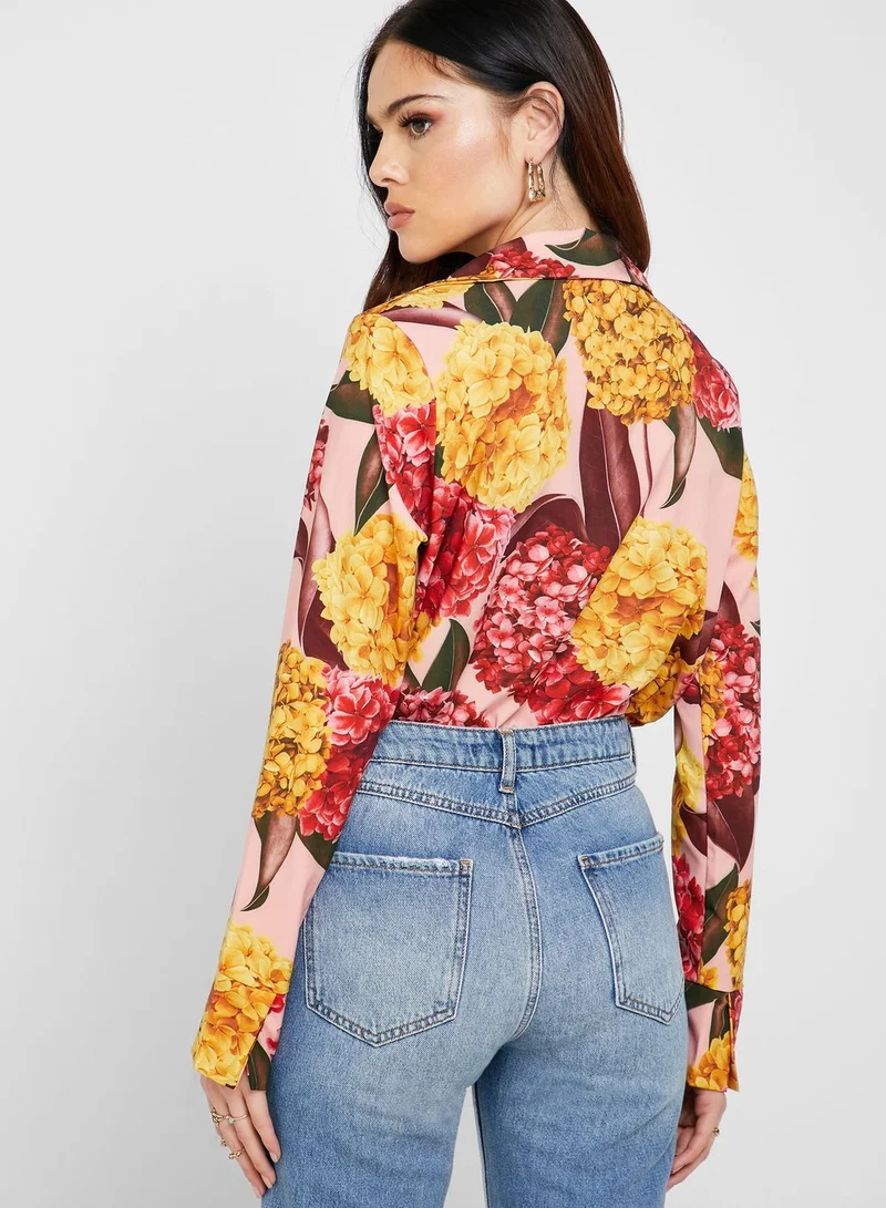 Ginger Floral Print Wrap Front Body