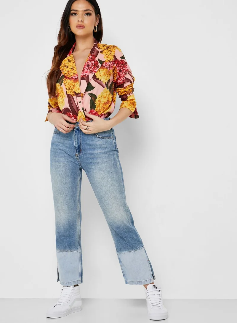 Ginger Floral Print Wrap Front Body