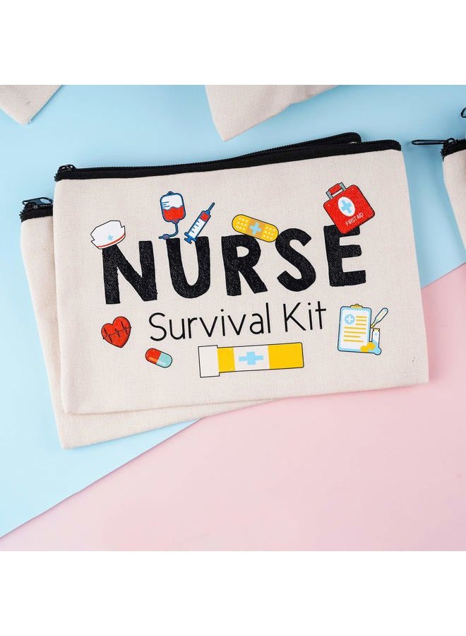 Kolewo4ever 8 Pieces Nurse Survival Kit Makeup Bags Funny Nurse Cosmetic Bag Nurse Practitioner Gifts Toiletry Bag For Nurse Practitioner Supplies - Image 5
