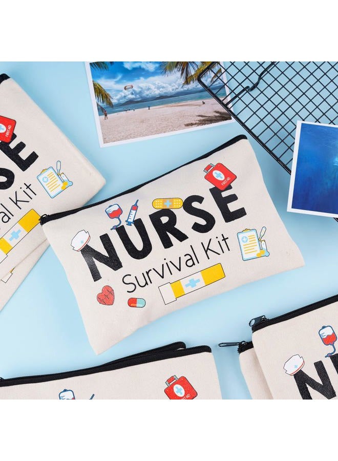 Kolewo4ever 8 Pieces Nurse Survival Kit Makeup Bags Funny Nurse Cosmetic Bag Nurse Practitioner Gifts Toiletry Bag For Nurse Practitioner Supplies - Image 4