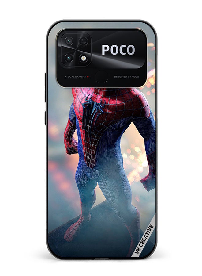VR CREATIVE Protective Case Cover For Xiaomi Poco C40 Spiderman Design Multicolour - Image 1