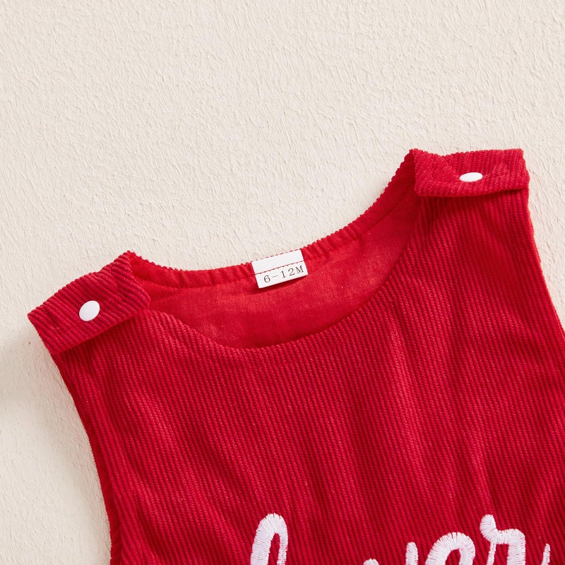 Ayalinggo Baby Boy Valentines Day Outfit Lover Letter Print Romper Toddler Boys One Piece Jumpsuit Corduroy Overalls 0-3Y (Red Lover Baby, 12-18 Months) - Image 5