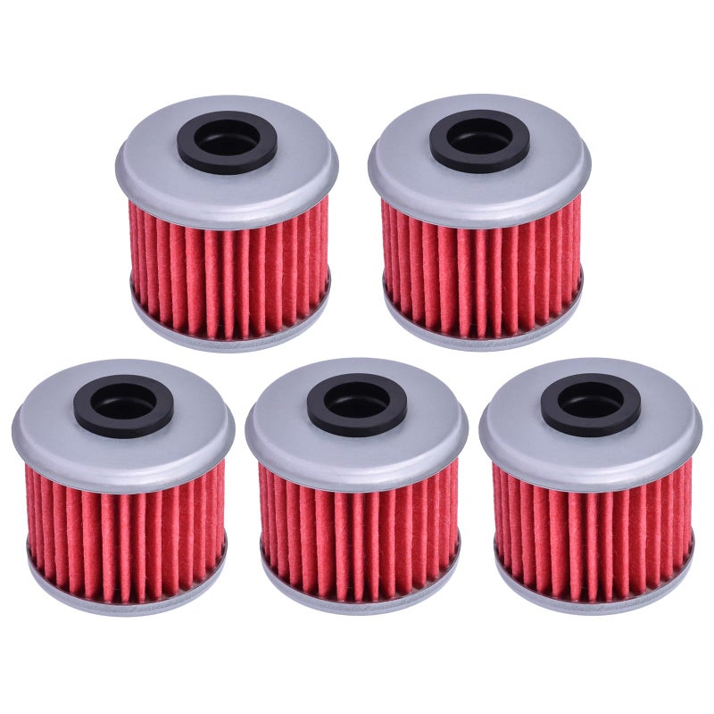 فلتر زيت XYRVICT 5 قطع HF116 بديل لهوندا CRF250R CRF 250 R 20042024 CRF150R CRF250R CRF250X CRF450R CRF450X 15412MEB671 15412MEN671
