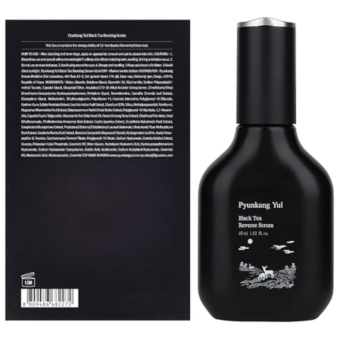 Pyunkang Yul PKY Black Tea Boosting Serum for Anti-aging, Condensed Nutrition for Fine Line Care with Kombucha, Ginseng Fruit Extract, Zero-Irritation, Korean Skincare (1.52 Fl. Oz, 45ml) - Image 2