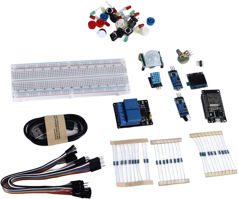 مواد عالية الكثافة مجموعة بدء مشروع Maker 32S متعددة الواجهات مع شاشة LED وملحقات للبدء السريع ألوان ثابته مقاومة للبهتان توصيل مستقر ومنتظم طوال أيام العمل فرد وعام تشطيب ناعم ودقيق - Image 3