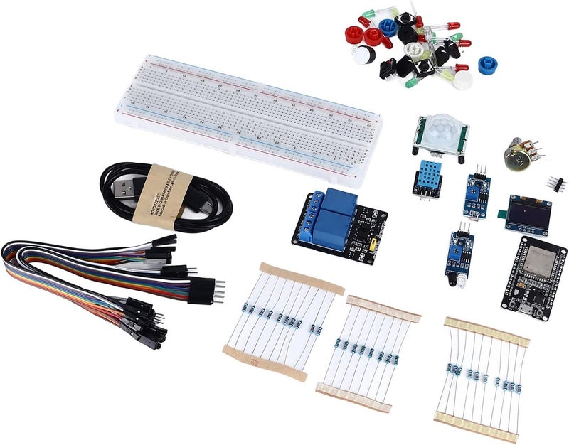 مواد عالية الكثافة مجموعة بدء مشروع Maker 32S متعددة الواجهات مع شاشة LED وملحقات للبدء السريع ألوان ثابته مقاومة للبهتان توصيل مستقر ومنتظم طوال أيام العمل فرد وعام تشطيب ناعم ودقيق - Image 4