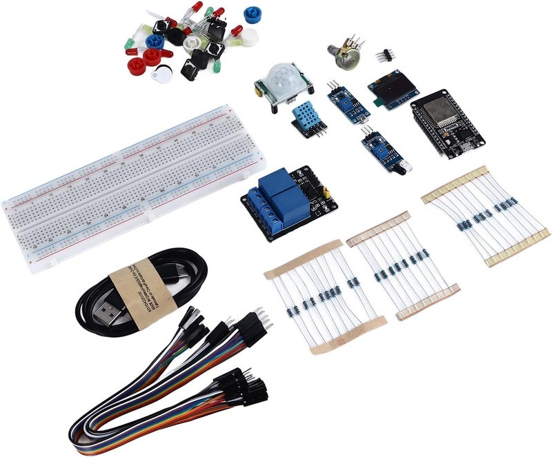 مواد عالية الكثافة مجموعة بدء مشروع Maker 32S متعددة الواجهات مع شاشة LED وملحقات للبدء السريع ألوان ثابته مقاومة للبهتان توصيل مستقر ومنتظم طوال أيام العمل فرد وعام تشطيب ناعم ودقيق - Image 5