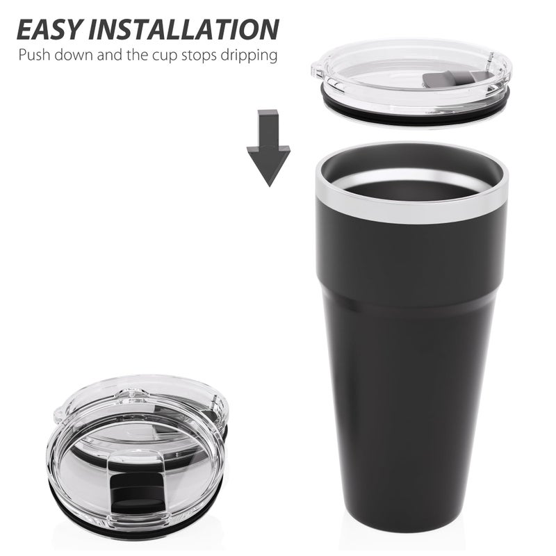 Celevista 30 Oz Tumbler Lid For Yeti  2 Pack Replacement Lids For Yeti 30Oz Tumbler  14 Oz Mug And 35 Oz Straw Mug  Spill Proof Coffee Cup Covers With Magnetic Slider  Gift  Bpa Free - Image 5