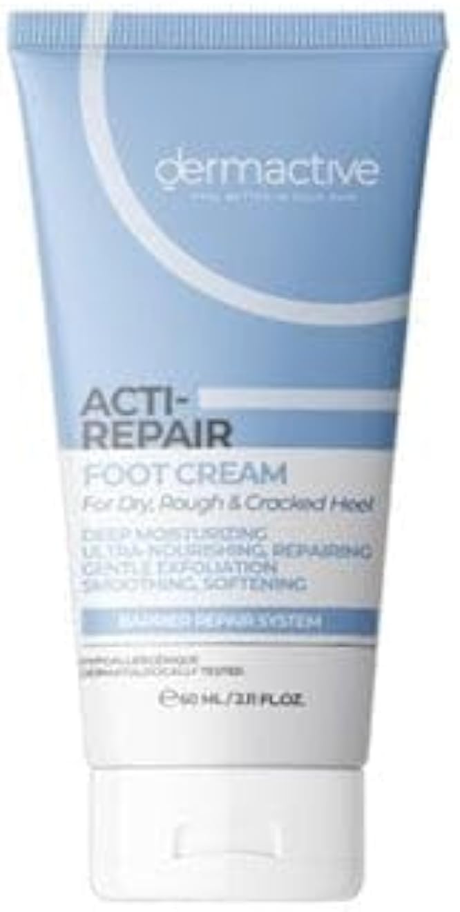 DERMACTIVE Acti-Repair Foot Cream – 60ml | Intense Hydration, Heals Cracked Heels, Softens & Smooths Rough Feet