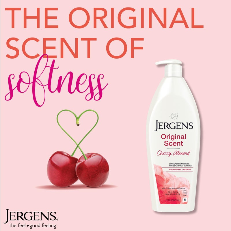 Jergens Original Scent Dry Skin Body Lotion, Hand and Body Moisturizer, Cherry Almond Essence, Dermatologist Tested, 21 Oz - Image 5
