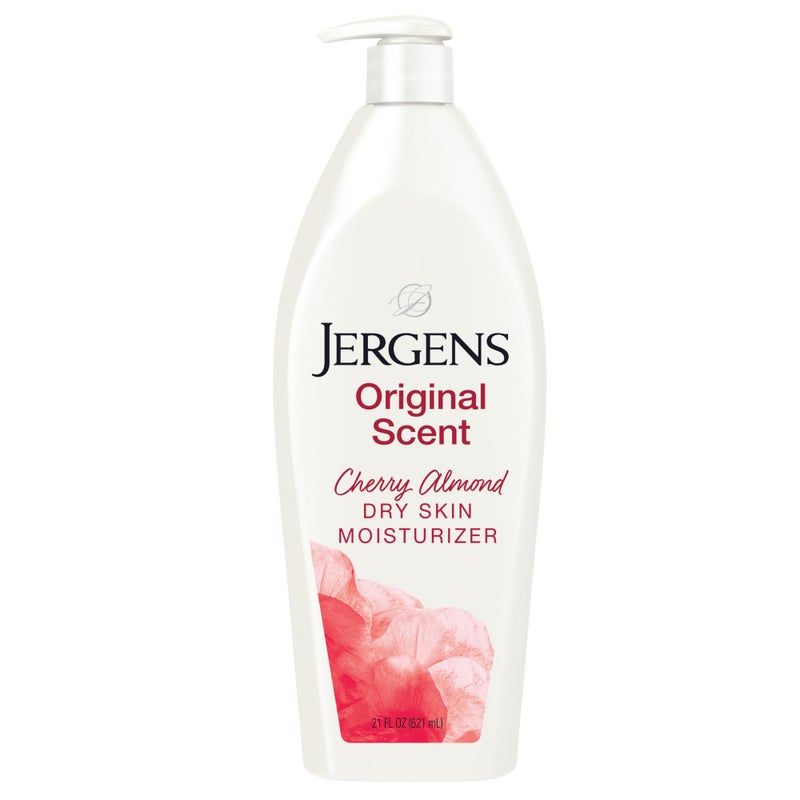 Jergens Original Scent Dry Skin Body Lotion, Hand and Body Moisturizer, Cherry Almond Essence, Dermatologist Tested, 21 Oz - Image 1