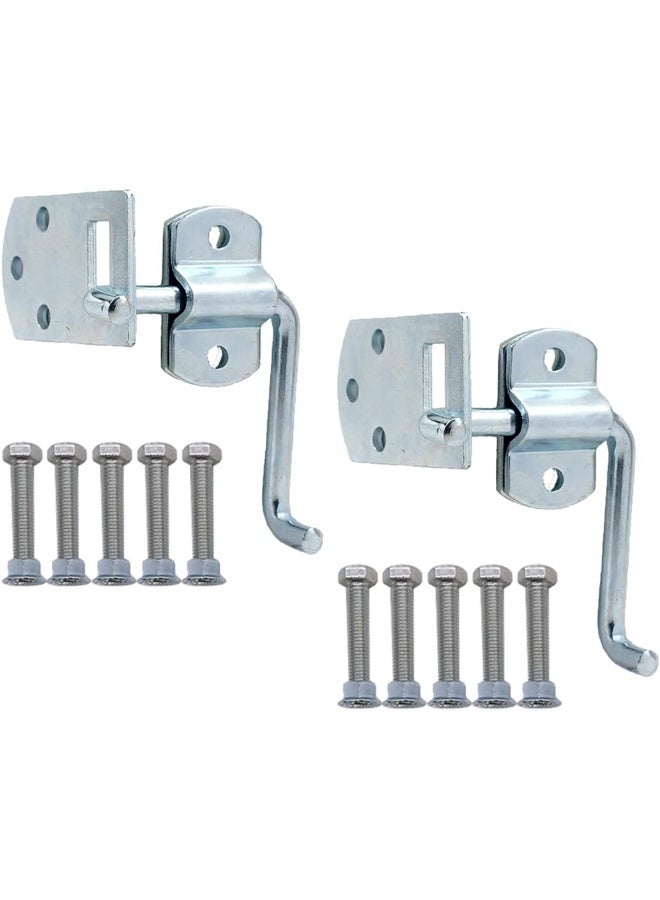 Boxer Boxer Pkg of (2) Corner Gate Latch Sets for Stake Body Gates - Clear Zinc  - Image 1