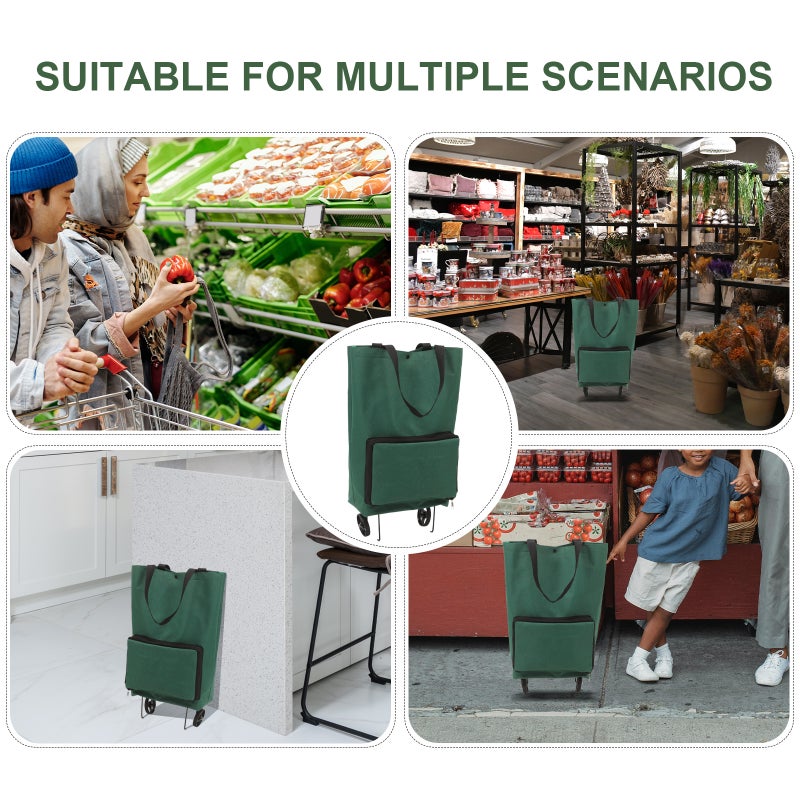 Shopping Cart With Wheel Large Capacity Grocery Bag Outdoor Trolley Bag Grocery Cart Bag - Image 5