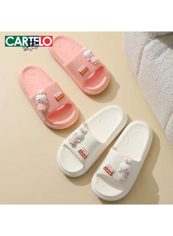 كارتيلو Cartelo خف نسائي مع إحساس الخطو، خف مريح للارتداء الخارجي، الاستخدام المنزلي، الاستحمام، خف One-word 1479 أبيض 38-39 - Image 4