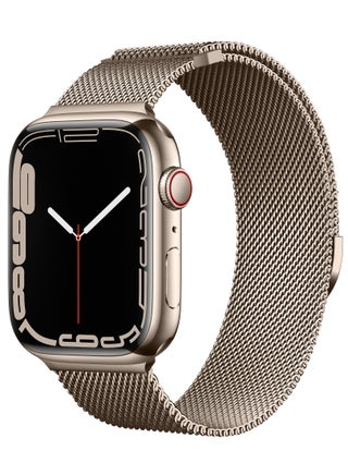 Stainless Steel Loop Apple Watch Band 38mm/40mm/41mm, iWatch Magnetic Clasp Strap Replacement Band, Apple Watch Wrist Strap for iwatch Series Ultra SE Series 9/8/7/6/5/4/3/2/1(Retro gold)