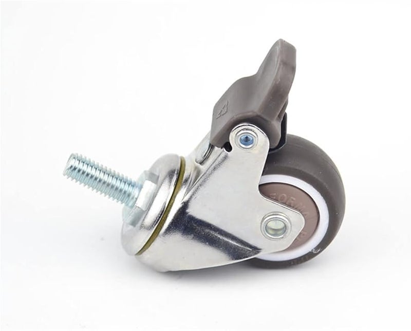 Mute Wheels Casters With Brake Anti Wrap Bear 20 30 40kg For Furniture 2 Inch 2Pcs - Image 1