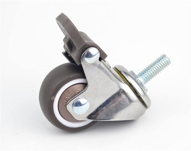 Mute Wheels Casters With Brake Anti Wrap Bear 20 30 40kg For Furniture 2 Inch 2Pcs - Image 5