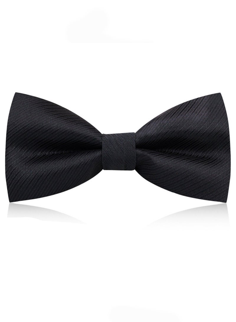 ربطة عنق رسمية للرجال، ربطة عنق على الطراز البريطاني والكوري لحفلات الزفاف (خطوط رفيعة سوداء)