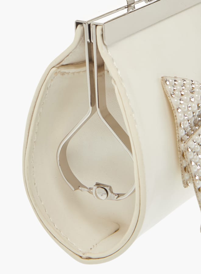 سيليست حقيبة يد للبنات مزينة بفيونكة مع مقبض وحزام وإغلاق بمشبك - Image 5