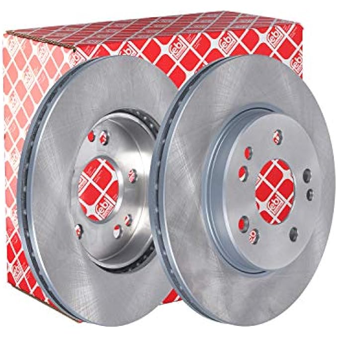 febi bilstein 05230 Brake Disc Set 2 Brake Disc front internally ventilated No of Holes 5 - Image 1