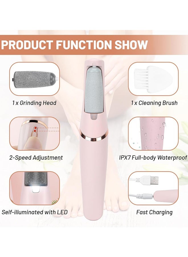 Electric Foot Callus Remover,Electric Callus Remover Professional Pedicure Tool with 2 Gears,Foot File, Scrubber Pedicure Tools for Cracked Heels Dead Skin, Exfoliating Heel Files for Feet Care - Image 2