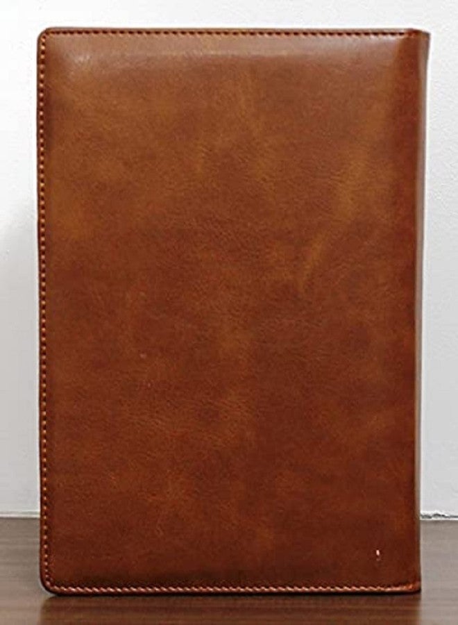 Peeplvalue Premium Tan Colour New Year 2026 Diary l PU leather Diary with Peace Happiness Harmony unity Love Power B5 Leatherette Tabbed Journal - Image 5