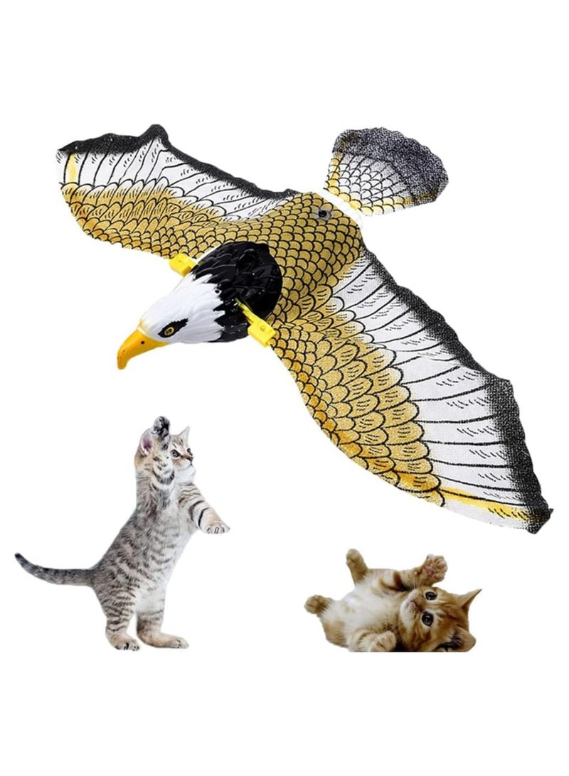 لعبة القط الطائر، لعبة تفاعلية للقطط على شكل نسر مقلد معلقة على الباب، لعبة كهربائية معلقة على شكل طائر طائر للقطط للعب في الأماكن المغلقة ومطاردة الرياضة وتخفيف الملل - Image 1