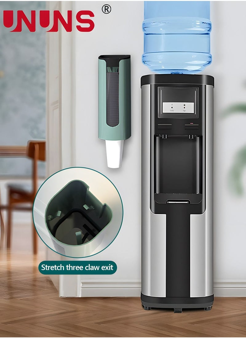 UNUNS - Paper Cup Holder,Wall Mounted Cup Dispenser With Visible Window,Anti Dust Paper Cup Dispenser For Bathroom Office Gym School,Army Green - Image 1