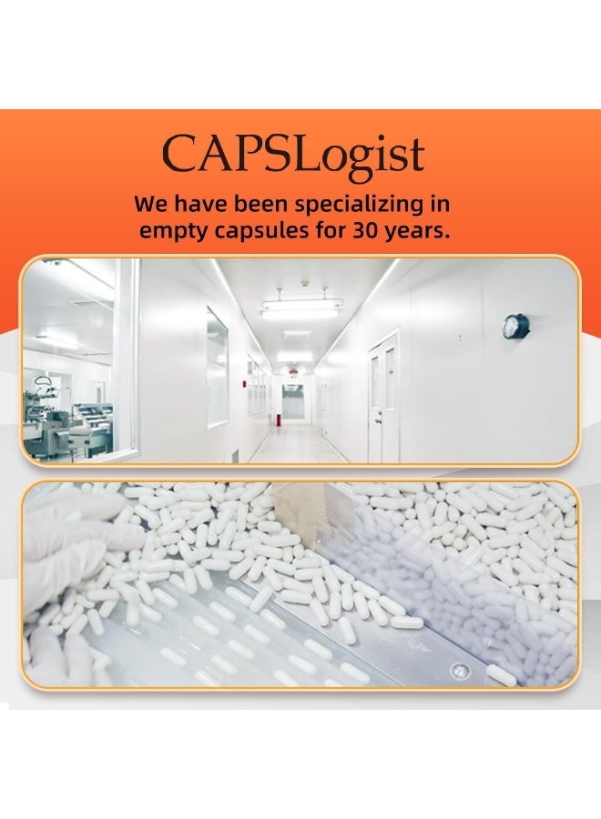 CAPSLogist Pill Capsules Empty Size 0, 100 Count Empty Gelatin Capsules For Diy Capsule Filling - Fillable Pill Gel Caps, Diy Your Own Supplements, Blue/White - Image 2