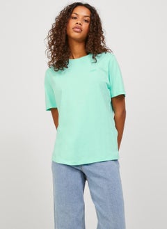 JJXX Crew Neck Blue Women's T-Shirt 12206974  - Image 2