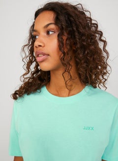 JJXX Crew Neck Blue Women's T-Shirt 12206974  - Image 4