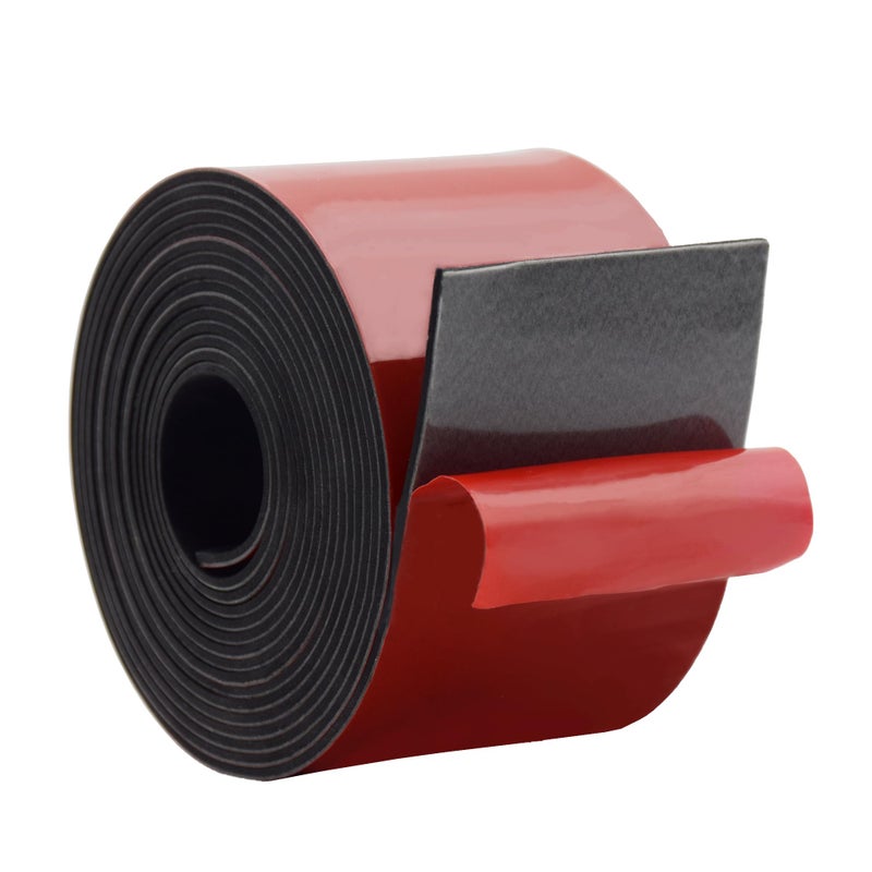 DEVNOL Self-Adhesive Neoprene Rubber Strips 1/16" Thick x 3â€ Wide x 12' Long, Sealing, Cushioning, Weather Stripping, Gaskets, and DIY Projects, Weatherproof - Image 1