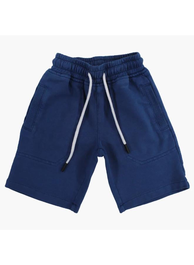 Boys Cotton Shorts - Indigo - Image 1