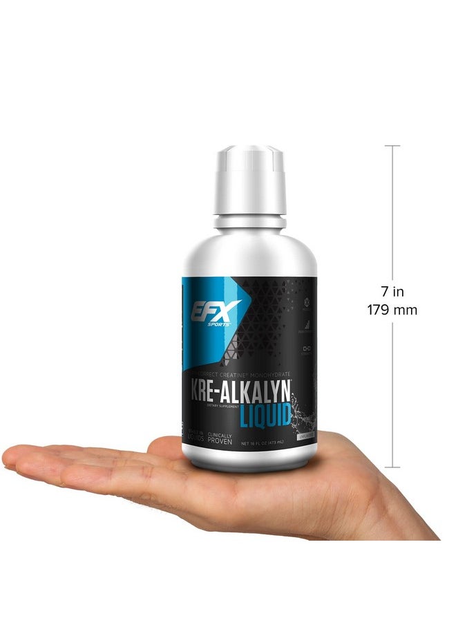 EFX SPORTS - Kre Alkalyn Creatine Liquid Concentrate Ph Correct Creatine Monohydrate Multi Patented Formula Gain Strength Build Muscle & Enhance Performance (63 Servings Unflavored) - Image 1