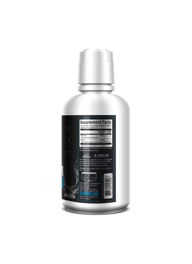 EFX SPORTS - Kre Alkalyn Creatine Liquid Concentrate Ph Correct Creatine Monohydrate Multi Patented Formula Gain Strength Build Muscle & Enhance Performance (63 Servings Unflavored) - Image 1