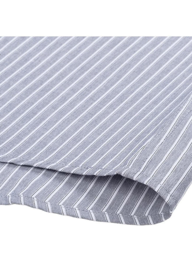 Firs Men'S Short Sleeve Non-Iron Wrinkle-Resistant Easy Care Business Casual Shirt Striped Dress Shirt Men'S Formal Wear A2181-4 Short Sleeve Grey Stripe 43 - Image 3