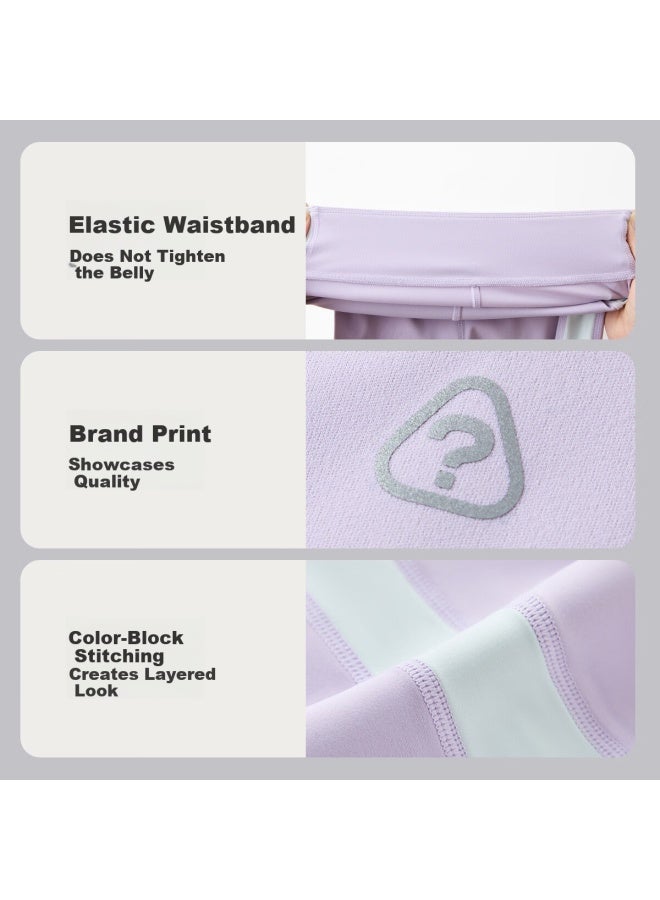 Ask Junior Kids Children's Pants Spring Girls Yoga Pants Slim Stretch Leggings Sports Pants Purple - Image 4