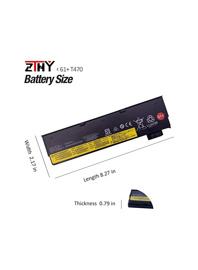 ZTHY 61+ 01Av425 L18M6P71 Laptop Battery Compatible Lenovo Thinkpad T470 T570 T480 T580 A475 P51S P52S Tp25 4X50M08811 01Av491 Sb10K97582 Sb10K97583 Sb10K97661 48Wh 4400Mah 6-Cell - Image 5