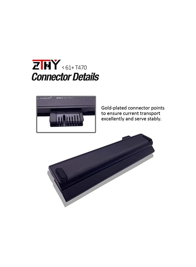 ZTHY 61+ 01Av425 L18M6P71 Laptop Battery Compatible Lenovo Thinkpad T470 T570 T480 T580 A475 P51S P52S Tp25 4X50M08811 01Av491 Sb10K97582 Sb10K97583 Sb10K97661 48Wh 4400Mah 6-Cell - Image 3